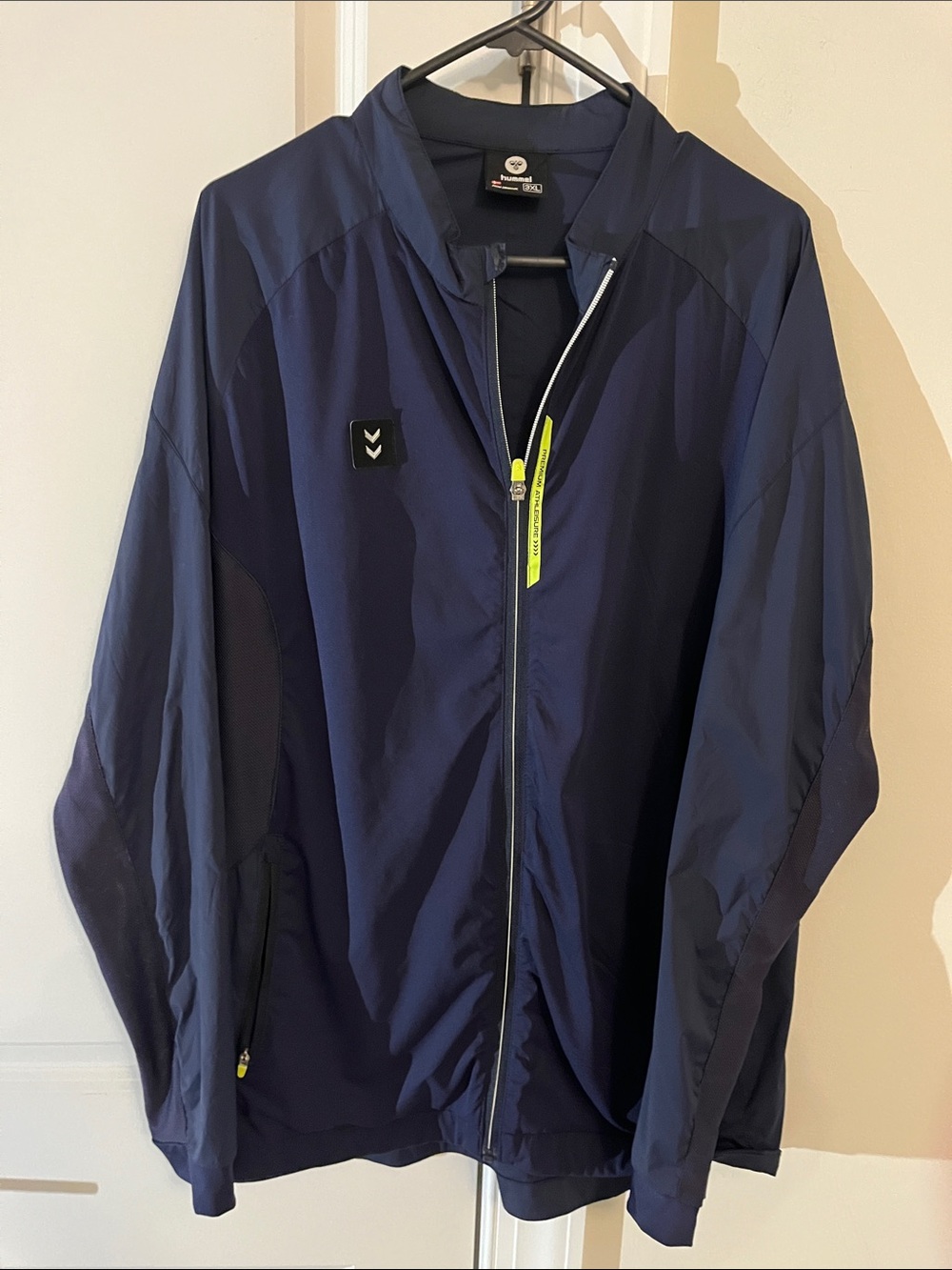 Hummel Denmark Danish Lightweight Reflective Jacket Blue Cycling Running 3XL / L